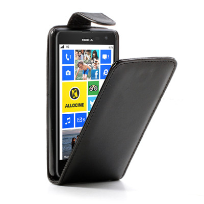 Кожени калъфи Кожени калъфи за Nokia Кожен калъф FLIP с голям клипс за Nokia Lumia 625  черен